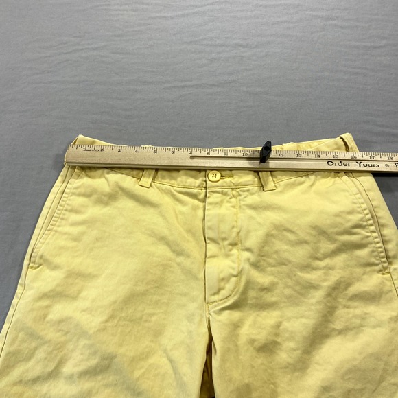 VINTAGE J Crew Shorts Mens 33 Yellow Chino Golf Preppy Beach Casual 9" Inseam - Picture 3 of 9